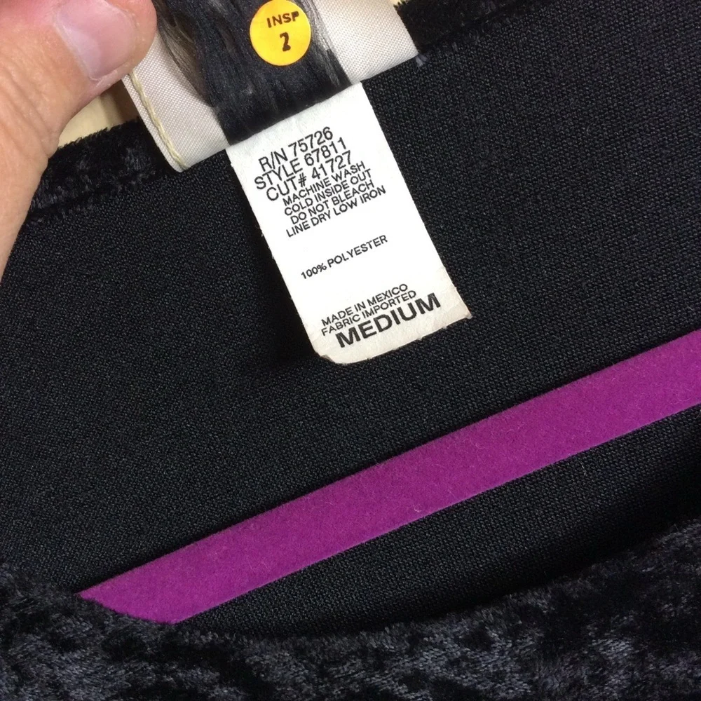 Vintage 90s Teddi black velvet maxi dress. Medium - Picture 5 of 6
